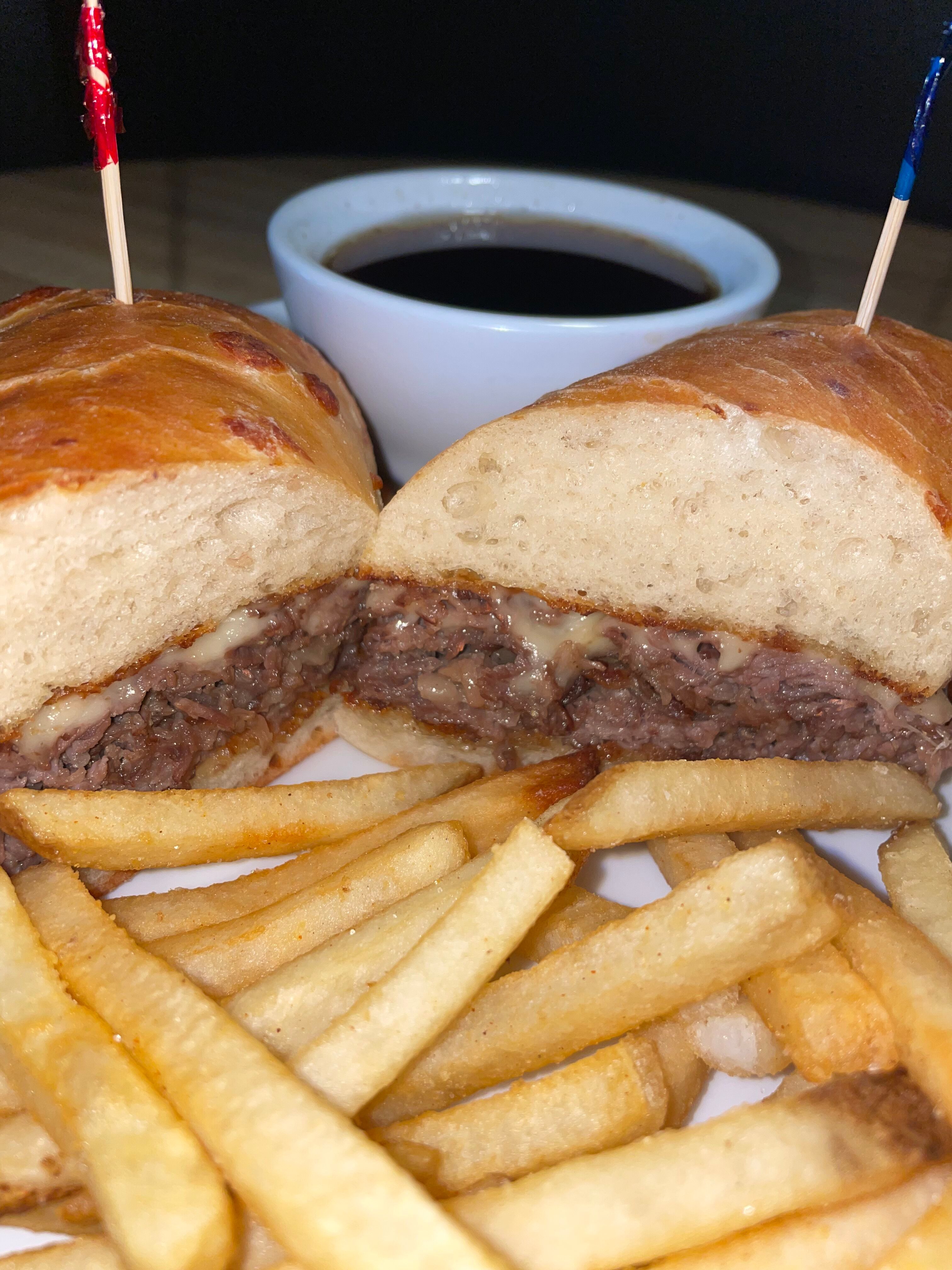Prime Rib Dip with au jus